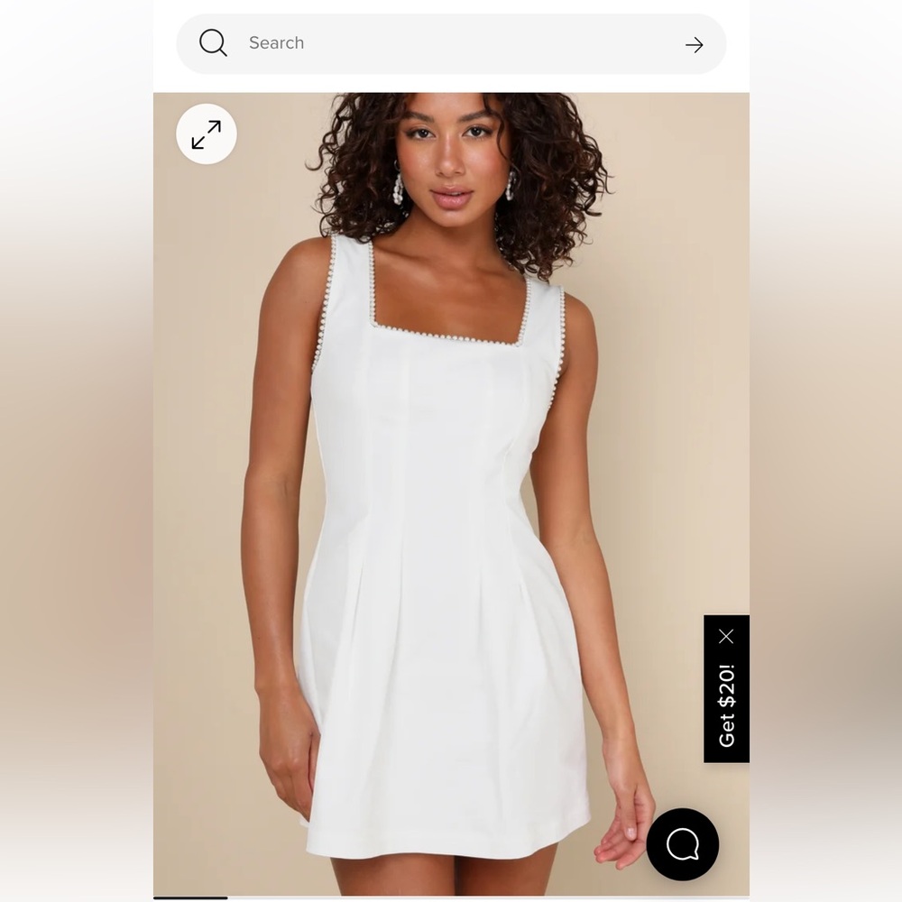 NWT lulus bridal mini pearl dress